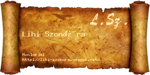 Lihi Szonóra névjegykártya